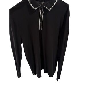 Black Long Sleeve‎ Polo Shirt - Medium